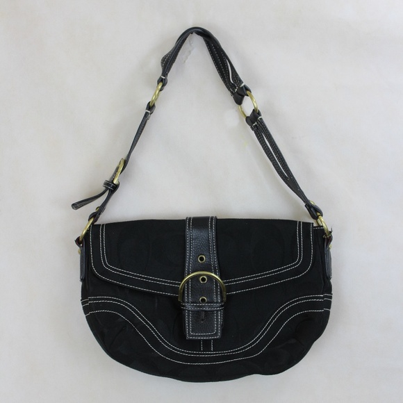 Coach Handbags - Coach Soho Signature Canvas Shoulder Bag w/buckle